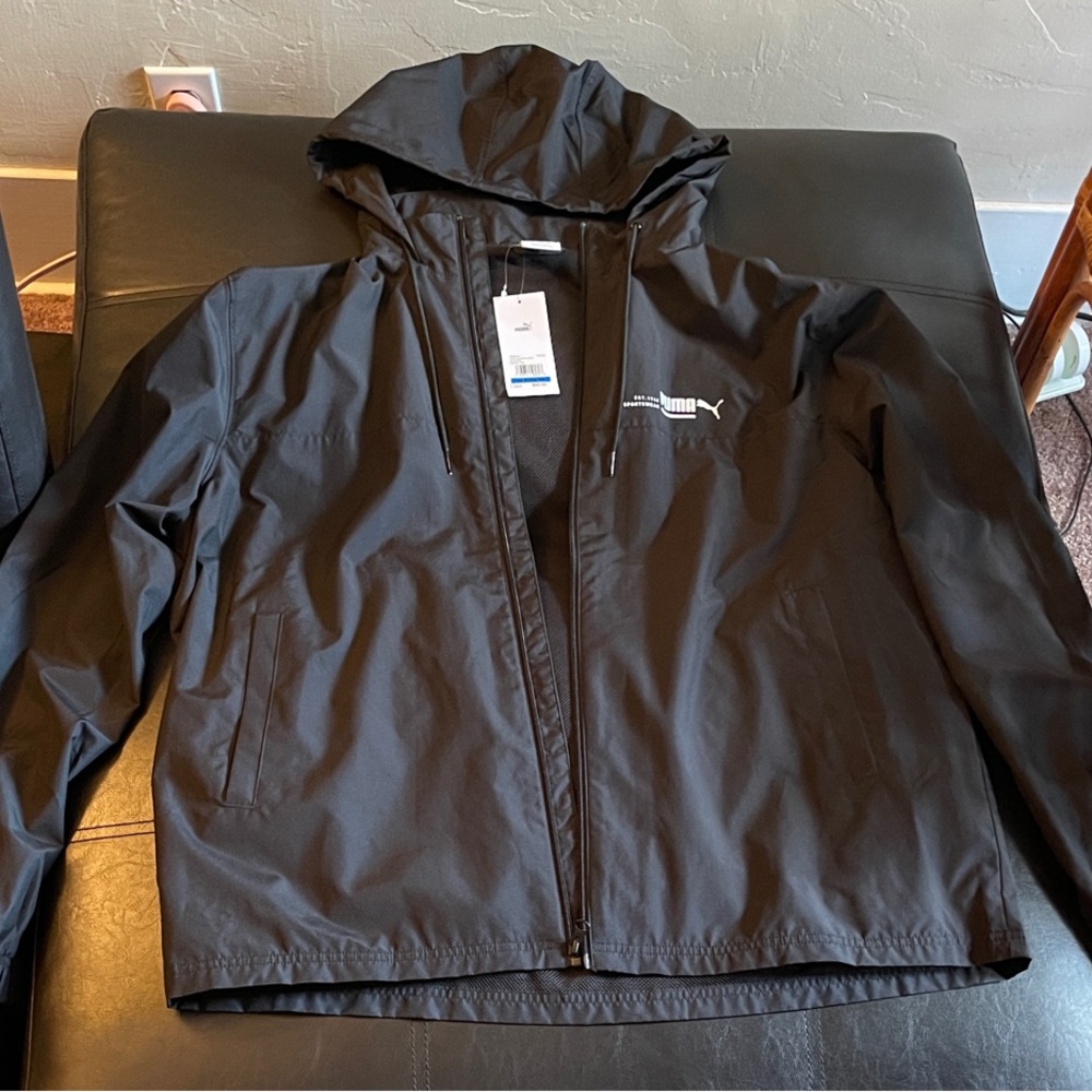 Brand New Puma Black Windbreaker Jacket
